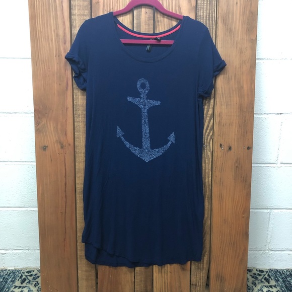 Cynthia Rowley size medium blue anchor dress - Picture 2 of 6